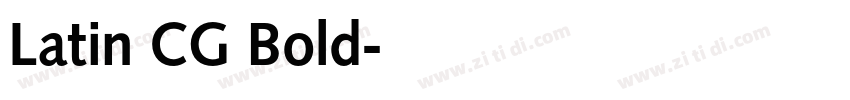 Latin CG Bold字体转换